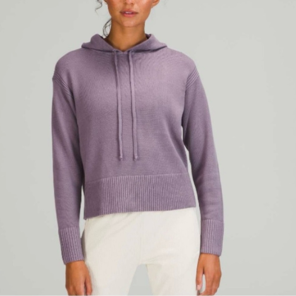 Lululemon double knit sweater hoodie dusty lavender